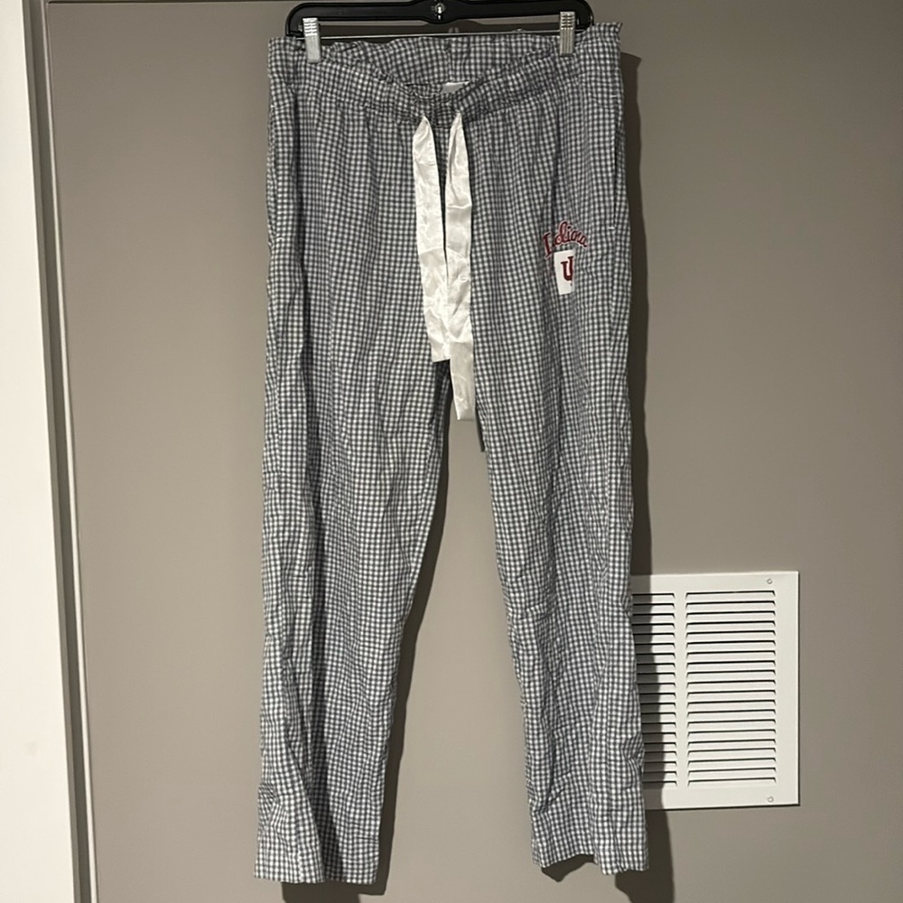Gray plaid IU Pajama pants
